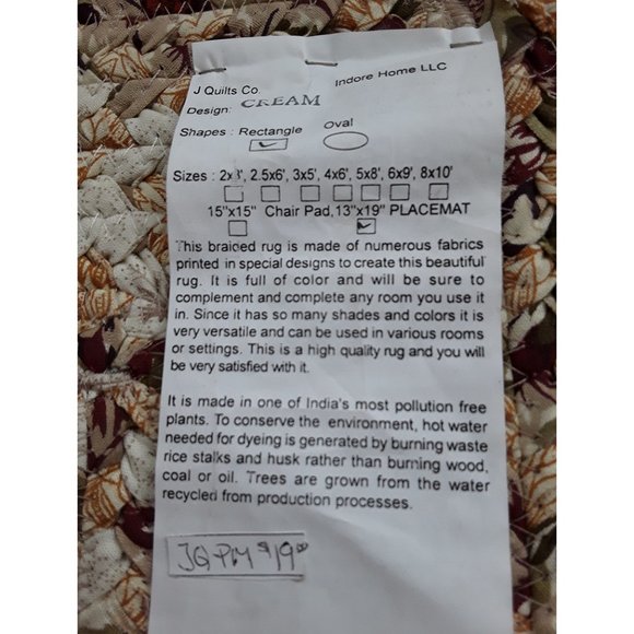 Braided Rug Style Placemat - Picture 4 of 4